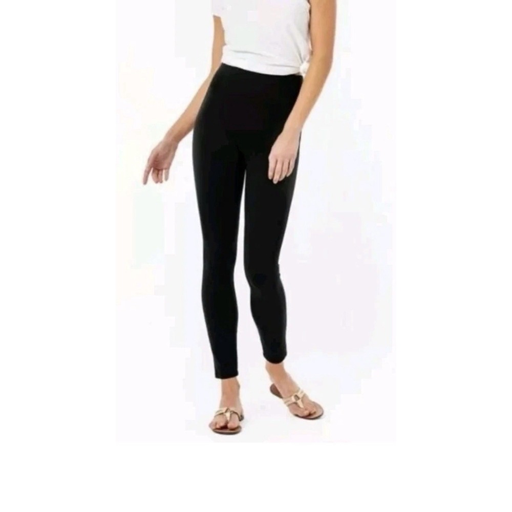 Lilly Pulitzer Mia High-Rise Knit Legging | Onyx, Size S | Thick Waistband Pants